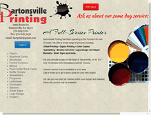 Tablet Screenshot of bartonsvilleprinting.com